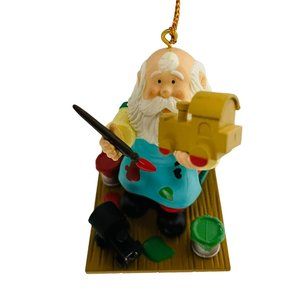 Traditions Collectible Ornaments Figurine Santa Claus‎ Painting Toy Train 7.25"